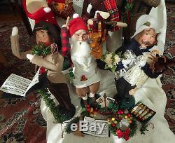 Christmas Caroler- Byers' Choice. Lot of 13 Carolers. Nice, few flaws, 1992-2001