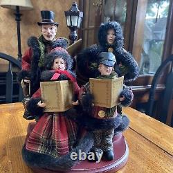 Christmas Carolers Family Display Winter Decor Plaid 2013