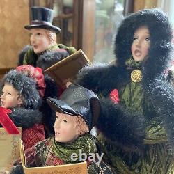 Christmas Carolers Family Display Winter Decor Plaid 2013