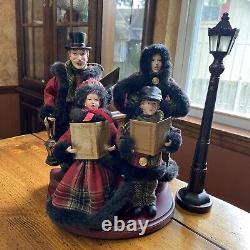 Christmas Carolers Family Display Winter Decor Plaid 2013