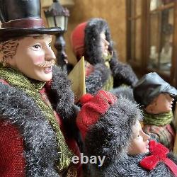 Christmas Carolers Family Display Winter Decor Plaid 2013