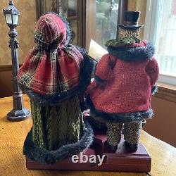 Christmas Carolers Family Display Winter Decor Plaid 2013