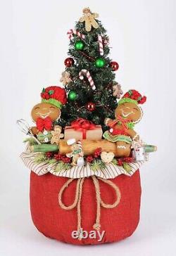 Christmas Decorations Gingerbread Bakers With Lighted Christmas Tree Figurine
