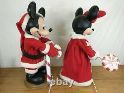 Christmas Disney Mickey AND Minnie Mouse Pair 20 Animated WithBox