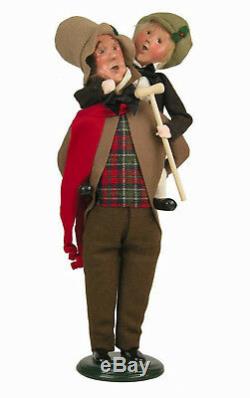 Christmas Figures Byers Choice Bob Cratchit Holding Tiny Tim & Mrs Cratchit