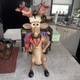 Christmas Funny Reindeer Christmas Statue Holiday Decor Sitting Figurine