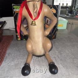 Christmas Funny Reindeer Christmas Statue Holiday Decor Sitting Figurine