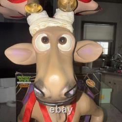 Christmas Funny Reindeer Christmas Statue Holiday Decor Sitting Figurine