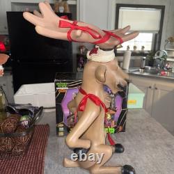 Christmas Funny Reindeer Christmas Statue Holiday Decor Sitting Figurine