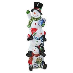 Christmas Illuminated Snowman Holiday Statue Collection With LED Lights