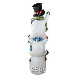 Christmas Illuminated Snowman Holiday Statue Collection With LED Lights