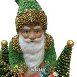 Christmas Ino Schaller Santa Claus With Sack Snow Tree Snowman Moose Teddy Bear