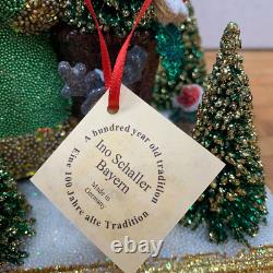 Christmas Ino Schaller Santa Claus With Sack Snow Tree Snowman Moose Teddy Bear