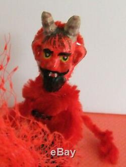 Christmas Krampus or Devil, artisan crafted, candy container, German inspiration