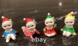 Christmas Novelty Japan Sugared Snow Babies READ Condition ORIGINAL STICKERS