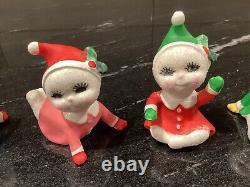 Christmas Novelty Japan Sugared Snow Babies READ Condition ORIGINAL STICKERS