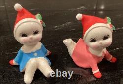 Christmas Novelty Japan Sugared Snow Babies READ Condition ORIGINAL STICKERS