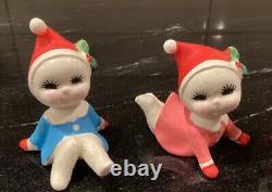 Christmas Novelty Japan Sugared Snow Babies READ Condition ORIGINAL STICKERS