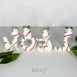 Christmas RARE & Scarce Pixie Candy Cane Candleholder NOEL Girls JAPAN Holt Vtg