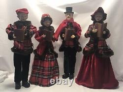 Christmas Raz Imports Victorian Carolers Set Of Four Excellent Condition