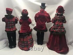 Christmas Raz Imports Victorian Carolers Set Of Four Excellent Condition