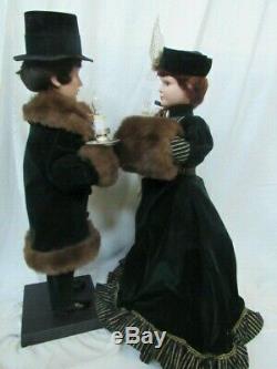 Christmas Victorian Couple Figurine Set by Traditions 26 Animated Lights Motion