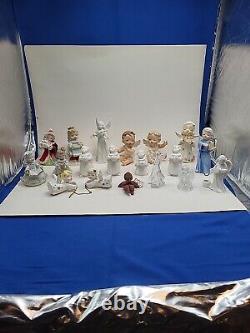 Christmas Vintage Collection Candle Holders Angels Figures Rare Lot Japan