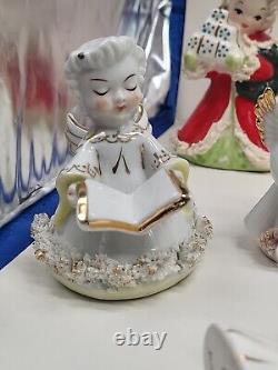 Christmas Vintage Collection Candle Holders Angels Figures Rare Lot Japan