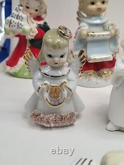 Christmas Vintage Collection Candle Holders Angels Figures Rare Lot Japan