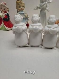 Christmas Vintage Collection Candle Holders Angels Figures Rare Lot Japan