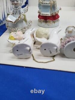 Christmas Vintage Collection Candle Holders Angels Figures Rare Lot Japan