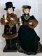 Christmas Vintage Rare Animated Victorian Couple Holiday Moving Figures