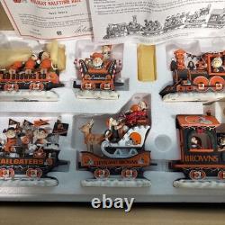 Cleveland Brown Danbury Mint Halftime Rail 5pc Figurine