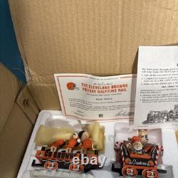 Cleveland Brown Danbury Mint Halftime Rail 5pc Figurine