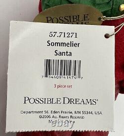 Clothtique Possible Dreams Santa Claus Sommelier Wine Steward 2006 57.1271