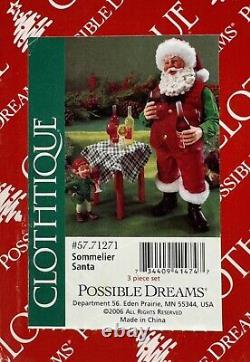 Clothtique Possible Dreams Santa Claus Sommelier Wine Steward 2006 57.1271