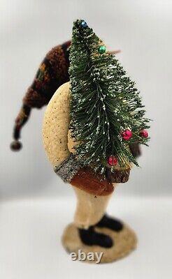 Cody Foster ESC Folkart Snowman With Christmas Tree, Scarf, Boots, Hat 16.5