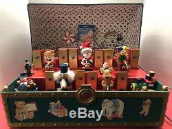 Collectible Vtg Santa's Musical Animated Lighted Toy Chest Mr Christmas Holiday