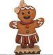 Cookie Gingerbread Girl Statue Christmas Prop Decor Free Ship