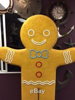 Cookie Gingerbread Man Christmas Prop Statue Decor Life size Holiday