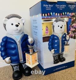Costco 28 Hooded Polar Bear door greeter With LED Lamp & Original Box
