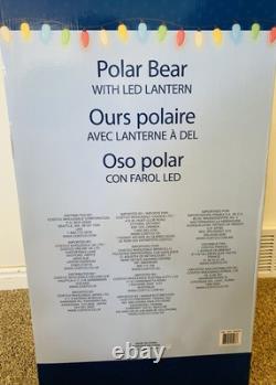 Costco 28 Hooded Polar Bear door greeter With LED Lamp & Original Box