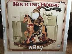 Costco Large Christmas Rocking Horse withSanta & Gifts NIB! (#IB-L)