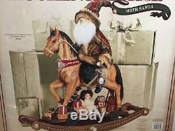 Costco Large Christmas Rocking Horse withSanta & Gifts NIB! (#IB-L)