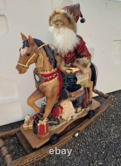 Costco Large Rocking Horse Santa 26