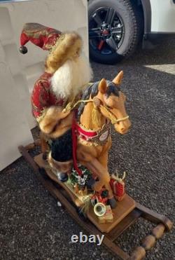 Costco Large Rocking Horse Santa 26