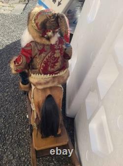 Costco Large Rocking Horse Santa 26