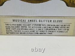 Cracker Barrel Musical Angel Glitter Globe LED Light Up Christmas Music Lights