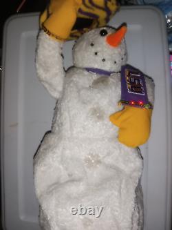 Custom LSU Gemmy Frosty The Snowman Animated Dancing Snowflake 2004 18