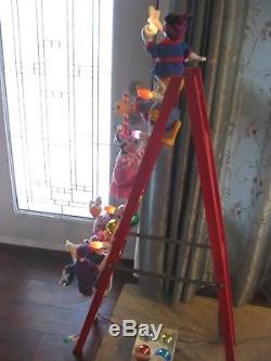 DISNEY 54 Mr Christmas Animated Mickeys Tree Trimmers 6 CHARACTERS SEE VIDEO
